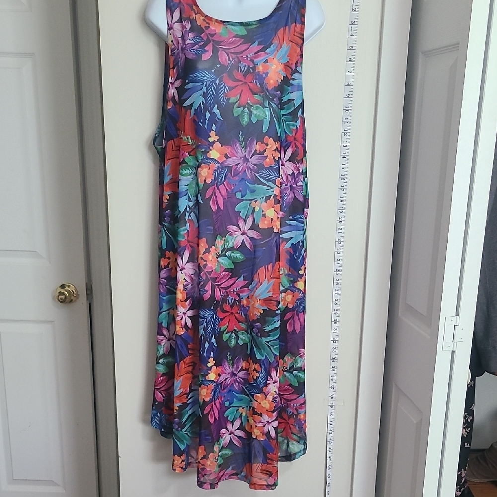 Floral Sleeveless Dress -‎ Multicolor